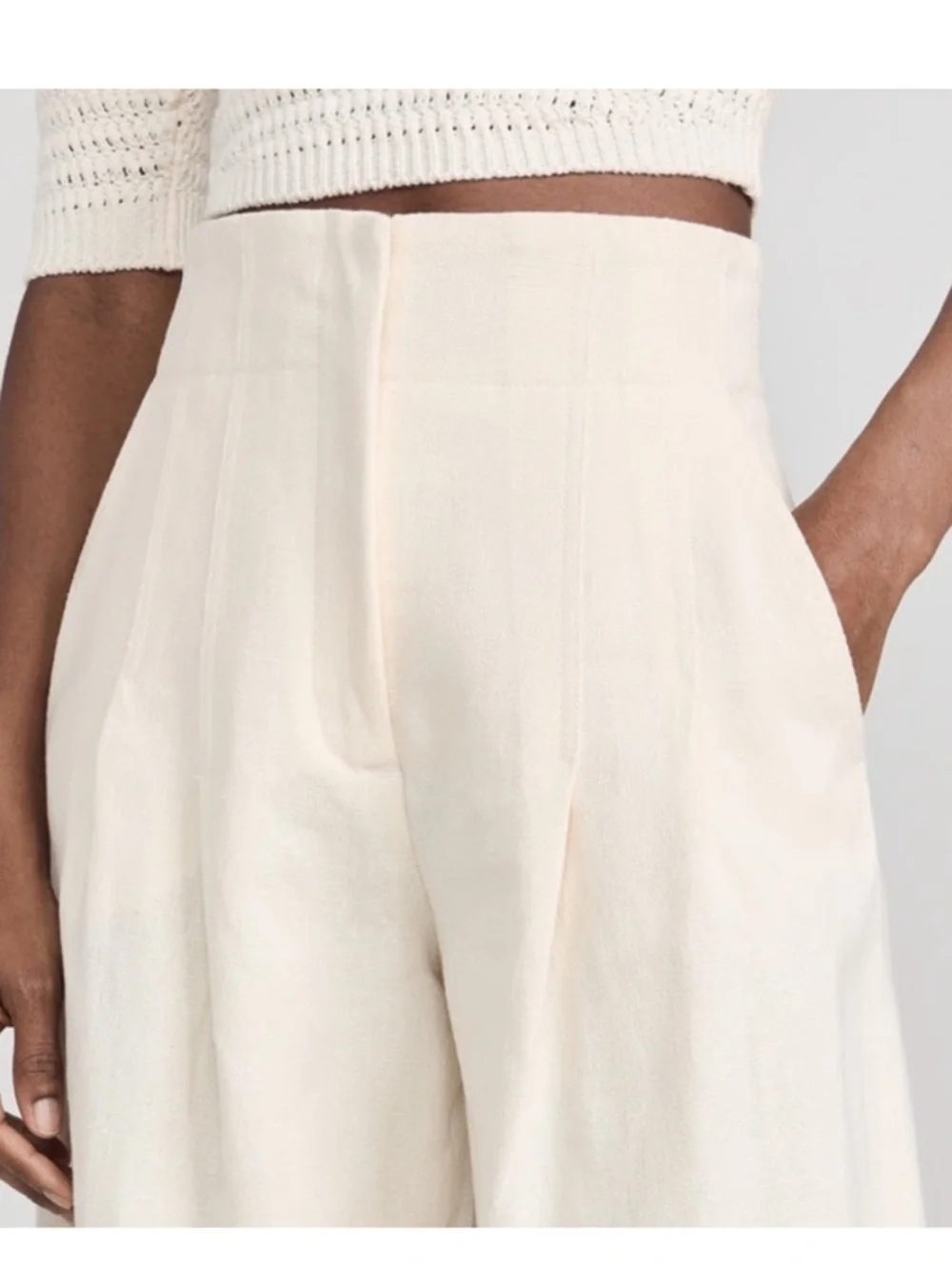 A.L.C Bennett Linen High Waisted Wide Leg Pants Size: 14